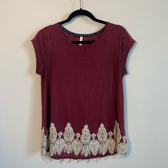Maroon boxy t shirt - Picture 1 of 2